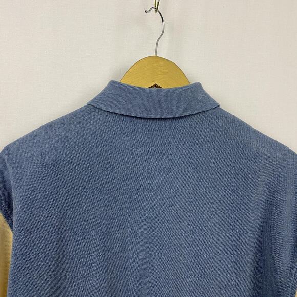 Vtg Tommy Hilfiger Polo Shirt Mens Medium Colorblock Striped Crest Logo Y2K 90s - Picture 3 of 8